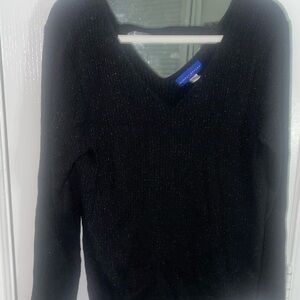 Black V-Neck Women's Sweater